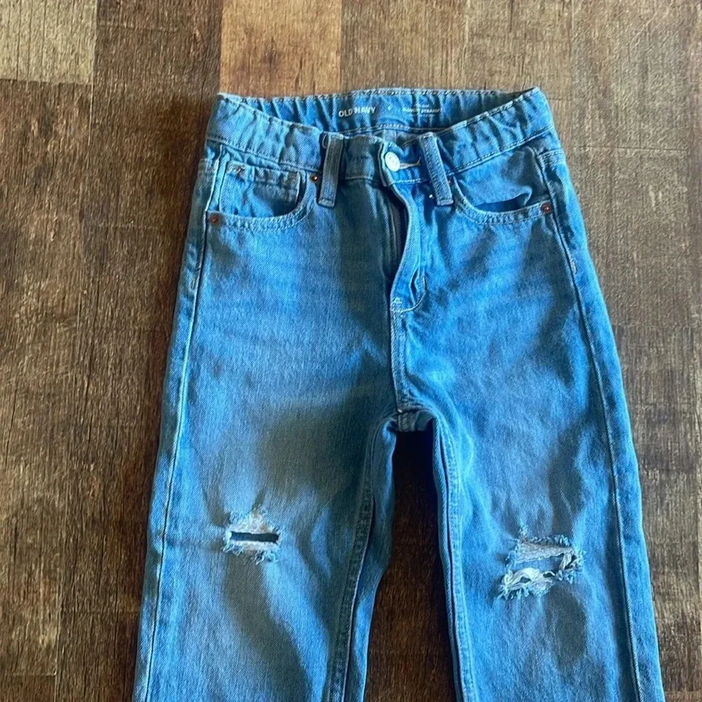 Old navy kids high rise slouchy straight built in touch
